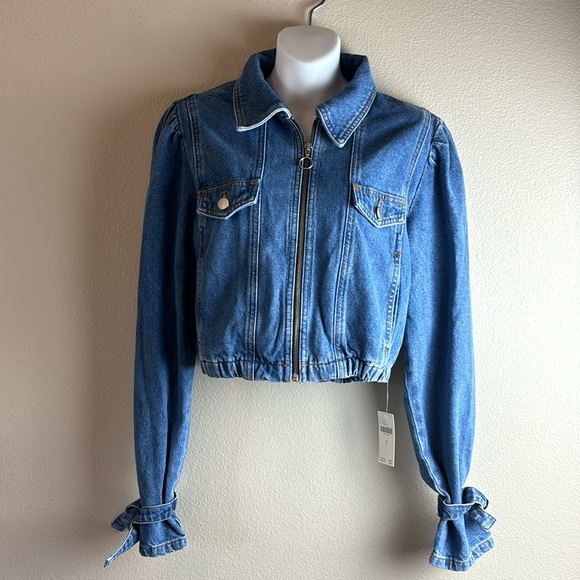 Anthropologie Jackets & Blazers - Maeve Cropped Jean Jacket Size Small NWT